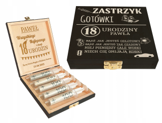 Gadget - Hotovostný injekčný darček k narodeninám -18 30 40 50 60